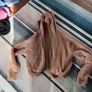 Skims teddy crop hoodie